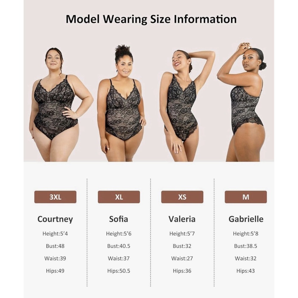 Feeling Good Black Lace Comfort line Tummy And Body Shaper XL NWT - Picture 4 of 5
